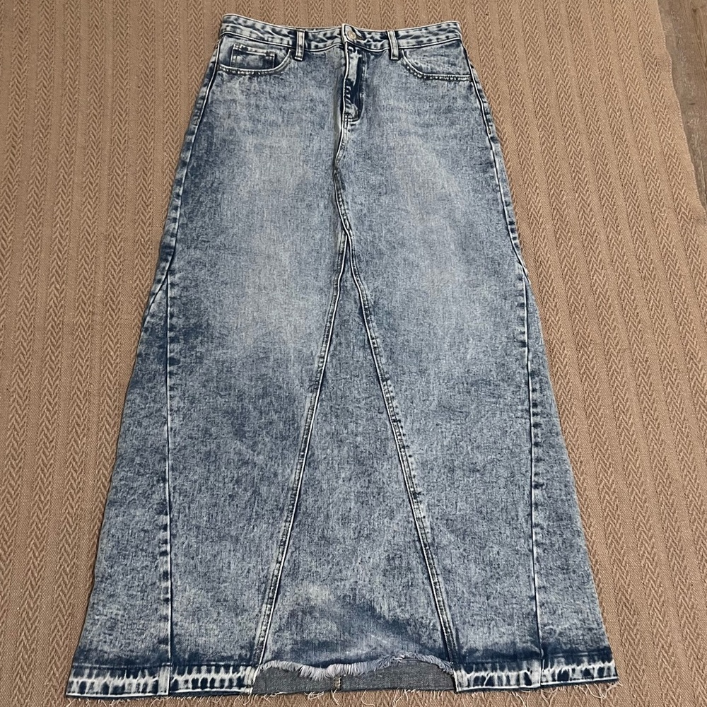 Ashley Mason maxi denim skirt